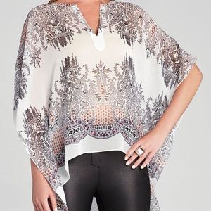 Bcbg high low 100% silk top size M